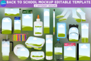 Back to School Mockup Bundle Template