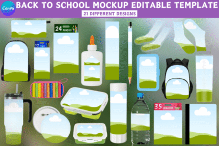 Back to School Mockup Bundle Template