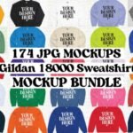 Gildan 18000 Sweatshirt Mockup Bundle
