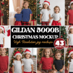 Gildan 5000B Kids Christmas Mockup Bundl