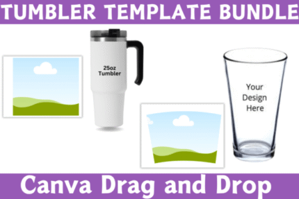 Tumbler Template Canva Editable Bundle